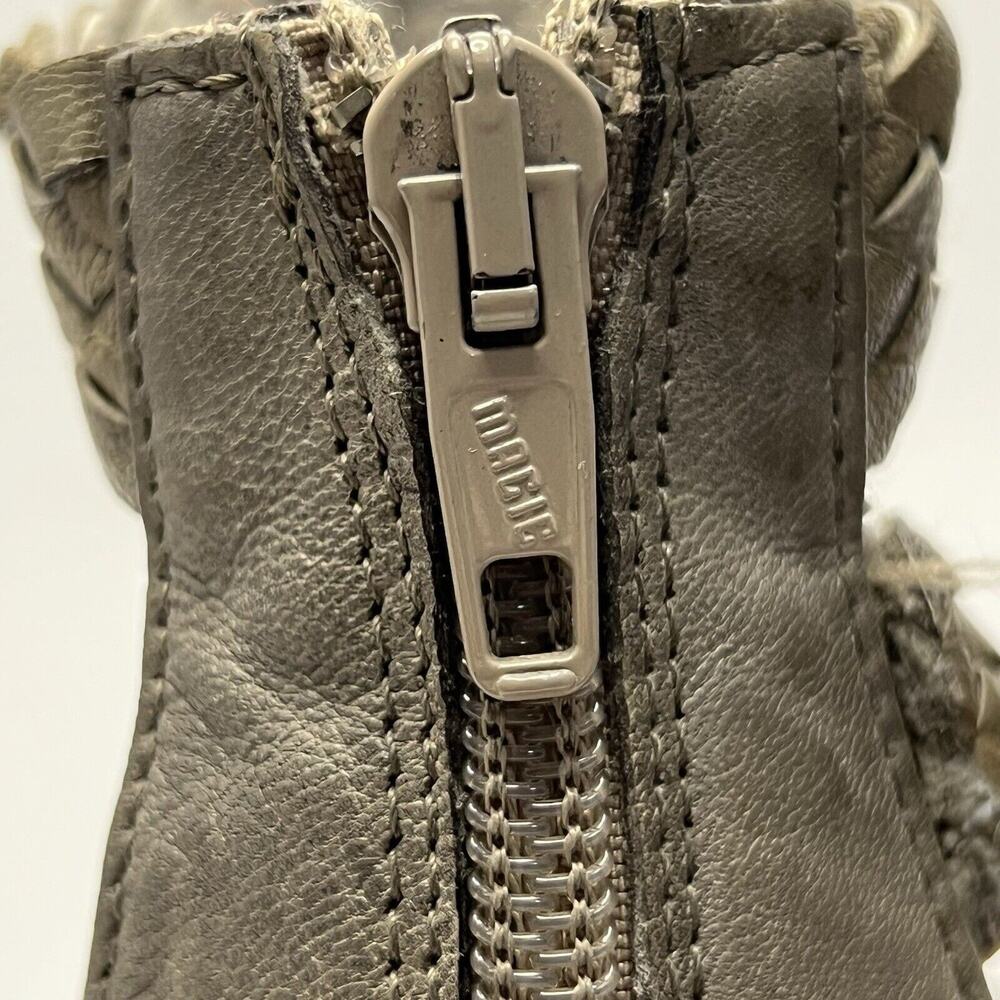 Sundance Sandal Women's US 7.5 -8 Green Brown Strappy Woven Leather Heel Shoes - Picture 7 of 16